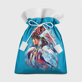 Подарочный 3D мешок с принтом Принцесса Мононоке в Белгороде, 100% полиэстер | Размер: 29*39 см | Тематика изображения на принте: eboshi | ghibli | hayao | hime | lady | miyazaki | mononoke | princess | studio | аситака | волчица | гибли | дух леса | мононоке | моро | сан