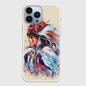 Чехол для iPhone 13 Pro Max с принтом Princess Mononoke в Белгороде,  |  | Тематика изображения на принте: eboshi | ghibli | hayao | hime | lady | miyazaki | mononoke | princess | studio | аситака | волчица | гибли | дух леса | мононоке | моро | сан