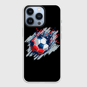 Чехол для iPhone 13 Pro с принтом Мяч в Белгороде,  |  | football | game | russia | sport | брызги красок | игра | россия | спорт | футбол | футбольный мяч