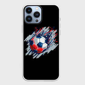 Чехол для iPhone 13 Pro Max с принтом Мяч в Белгороде,  |  | Тематика изображения на принте: football | game | russia | sport | брызги красок | игра | россия | спорт | футбол | футбольный мяч