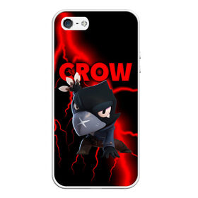 Чехол для iPhone 5/5S матовый с принтом Brawl Stars CROW в Белгороде, Силикон | Область печати: задняя сторона чехла, без боковых панелей | 8 bit | 8 бит | brawl | brawl stars | crow | leon | stars | бравл | бравл старс | браво старс | игра | компьютерная | кров | леон | онлайн | старс