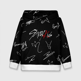 Детская толстовка 3D с принтом STRAY KIDS в Белгороде, 100% полиэстер | двухслойный капюшон со шнурком для регулировки, мягкие манжеты на рукавах и по низу толстовки, спереди карман-кенгуру с мягким внутренним слоем | skz | stray kids | бан чан | ли ноу | скз | стрей кидс | сынмин | уджин | феликс | хан | хёджин | чанбин