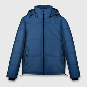 Мужская зимняя куртка 3D с принтом 19-4052 Classic Blue в Белгороде, верх — 100% полиэстер; подкладка — 100% полиэстер; утеплитель — 100% полиэстер | длина ниже бедра, свободный силуэт Оверсайз. Есть воротник-стойка, отстегивающийся капюшон и ветрозащитная планка. 

Боковые карманы с листочкой на кнопках и внутренний карман на молнии. | 9 4052 | без дизайна | без принта | без узора | главный цвет 2020 года | код цвета | нг | новый год | праздник | про | рождество | синий | синяя одежда | цвет нового года