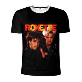 Мужская футболка 3D спортивная с принтом Roxette в Белгороде, 100% полиэстер с улучшенными характеристиками | приталенный силуэт, круглая горловина, широкие плечи, сужается к линии бедра | Тематика изображения на принте: pop | rock | roxette | мари фредрикссон | пер гессле | поп | поп рок. евро поп | рок | роксет | роксэт