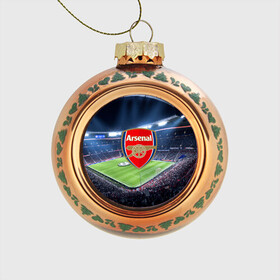 Стеклянный ёлочный шар с принтом FC Arsenal в Белгороде, Стекло | Диаметр: 80 мм | arsenal | england | англия | арсенал