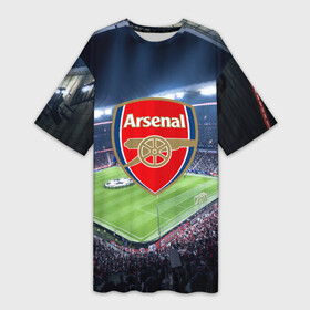 Платье-футболка 3D с принтом FC Arsenal в Белгороде,  |  | arsenal | england | англия | арсенал