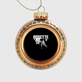 Стеклянный ёлочный шар с принтом Roxette в Белгороде, Стекло | Диаметр: 80 мм | pop | rock | roxette | мари фредрикссон | пер гессле | поп | поп рок. евро поп | рок | роксет | роксэт