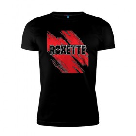 Мужская футболка премиум с принтом Roxette в Белгороде, 92% хлопок, 8% лайкра | приталенный силуэт, круглый вырез ворота, длина до линии бедра, короткий рукав | roxette | европоп | музыка | поп | ро | рок | роксэт