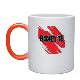 Кружка хамелеон с принтом Roxette в Белгороде, керамика | меняет цвет при нагревании, емкость 330 мл | roxette | европоп | музыка | поп | ро | рок | роксэт