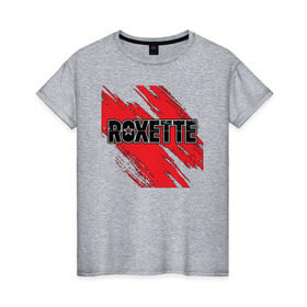 Женская футболка хлопок с принтом Roxette в Белгороде, 100% хлопок | прямой крой, круглый вырез горловины, длина до линии бедер, слегка спущенное плечо | roxette | европоп | музыка | поп | ро | рок | роксэт