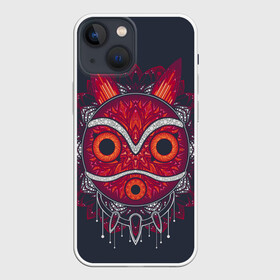 Чехол для iPhone 13 mini с принтом Princess Mononoke в Белгороде,  |  | eboshi | ghibli | hayao | hime | lady | miyazaki | mononoke | princess | studio | аситака | волчица | гибли | дух леса | мононоке | моро | сан