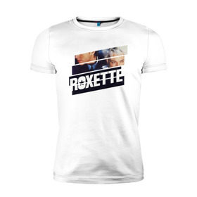 Мужская футболка премиум с принтом Roxette в Белгороде, 92% хлопок, 8% лайкра | приталенный силуэт, круглый вырез ворота, длина до линии бедра, короткий рукав | Тематика изображения на принте: 