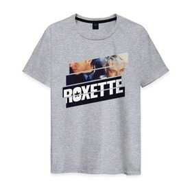 Мужская футболка хлопок с принтом Roxette в Белгороде, 100% хлопок | прямой крой, круглый вырез горловины, длина до линии бедер, слегка спущенное плечо. | 