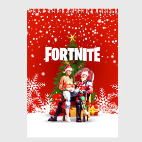 Скетчбук с принтом FORTNITE НОВОГОДНИЙ в Белгороде, 100% бумага
 | 48 листов, плотность листов — 100 г/м2, плотность картонной обложки — 250 г/м2. Листы скреплены сверху удобной пружинной спиралью | 2020 | christmas | fortnite | fortnite 2 | fortnite x | marshmello | new year | ninja | santa | маршмелло | ниндзя | новогодний | новый год | санта | фортнайт | фортнайт 2 | фортнайт глава 2