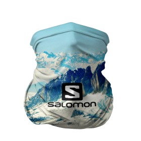 Бандана-труба 3D с принтом SALOMON в Белгороде, 100% полиэстер, ткань с особыми свойствами — Activecool | плотность 150‒180 г/м2; хорошо тянется, но сохраняет форму | salomon | горы | снег | спорт
