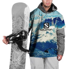 Накидка на куртку 3D с принтом SALOMON в Белгороде, 100% полиэстер |  | salomon | горы | снег | спорт