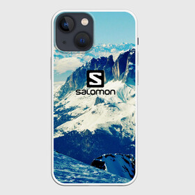 Чехол для iPhone 13 mini с принтом SALOMON в Белгороде,  |  | salomon | горы | снег | спорт