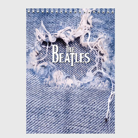 Скетчбук с принтом The Beatles в Белгороде, 100% бумага
 | 48 листов, плотность листов — 100 г/м2, плотность картонной обложки — 250 г/м2. Листы скреплены сверху удобной пружинной спиралью | england | group | jeans | legend | liverpool | music | rock | the beatles | англия | битлз | группа | джинса | легенда | ливерпуль | музыка | рок
