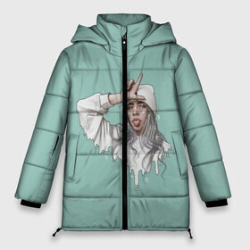Женская зимняя куртка 3D с принтом Billie Eilish Mint Art в Белгороде, верх — 100% полиэстер; подкладка — 100% полиэстер; утеплитель — 100% полиэстер | длина ниже бедра, силуэт Оверсайз. Есть воротник-стойка, отстегивающийся капюшон и ветрозащитная планка. 

Боковые карманы с листочкой на кнопках и внутренний карман на молнии | bad | bad guy | billi | billie | billie eilish | eilish | good girl | music | swag | айлиш | беляш | били | били айлиш | билли | билли айлиш | билли эйлиш | биляш | музка | певица | эйлиш