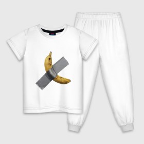 Детская пижама хлопок с принтом Банан за 120 тысяч долларов в Белгороде, 100% хлопок |  брюки и футболка прямого кроя, без карманов, на брюках мягкая резинка на поясе и по низу штанин
 | art basel | banan | mem | memas | meme | мем | мемас | мемчик