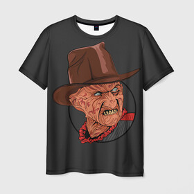 Мужская футболка 3D с принтом Freddy Krueger в Белгороде, 100% полиэфир | прямой крой, круглый вырез горловины, длина до линии бедер | freddy krueger | friday the 13th | пятница 13 | фредди крюгер