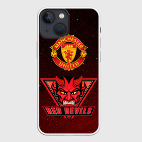 Чехол для iPhone 13 mini с принтом Манчестер в Белгороде,  |  | manchester united | red devils | красные дьяволы | манчестер | манчестер юнайтед | футбол