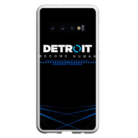 Чехол для Samsung Galaxy S10 с принтом DETROIT BECOME HUMAN в Белгороде, Силикон | Область печати: задняя сторона чехла, без боковых панелей | Тематика изображения на принте: action | ai | android | detroit become human | андроиды | детектив | детройт | детройт: стать человеком | игра | интерактивное кино | коннор | логотип | роботы | фирменный стиль | экшн