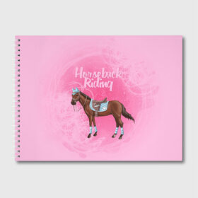 Альбом для рисования с принтом Horseback Rading в Белгороде, 100% бумага
 | матовая бумага, плотность 200 мг. | животные | конный спорт | конь | лошадь | наездник | спорт