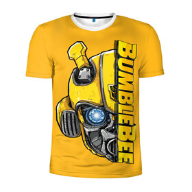 Мужская футболка 3D спортивная с принтом Transformers Bumblebee в Белгороде, 100% полиэстер с улучшенными характеристиками | приталенный силуэт, круглая горловина, широкие плечи, сужается к линии бедра | bumblebee | transformers | автоботы | бамблби | мегатрон | оптимус прайм | роботы | трансформеры