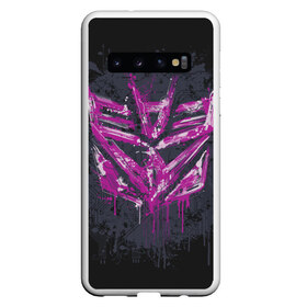 Чехол для Samsung Galaxy S10 с принтом Transformers в Белгороде, Силикон | Область печати: задняя сторона чехла, без боковых панелей | bumblebee | transformers | автоботы | бамблби | мегатрон | оптимус прайм | роботы | трансформеры