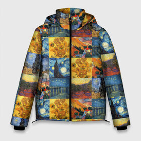 Мужская зимняя куртка 3D с принтом Картины Ван Гога в Белгороде, верх — 100% полиэстер; подкладка — 100% полиэстер; утеплитель — 100% полиэстер | длина ниже бедра, свободный силуэт Оверсайз. Есть воротник-стойка, отстегивающийся капюшон и ветрозащитная планка. 

Боковые карманы с листочкой на кнопках и внутренний карман на молнии. | Тематика изображения на принте: i cant hear the haters | van gogh | ван гог | ван гоги | звездная ночь | ирисы | картины ван гог | картины ван гога | пшеничное поле с кипарисами | солнечный лучик | художник