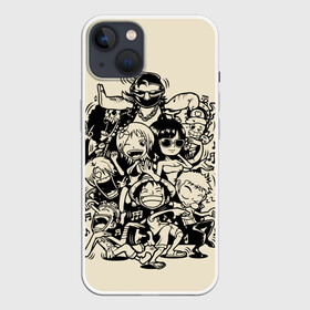 Чехол для iPhone 13 с принтом герои One Piece в Белгороде,  |  | anime | kaido | luffy | manga | one piece | theory | zoro | большой куш | ван | луффи | манга | манки д | мульт | пираты | пис | рыжий | сёнэн | сериал | шанкс