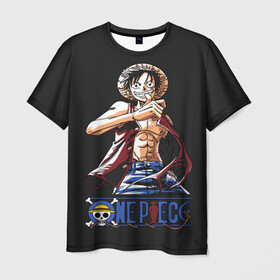 Мужская футболка 3D с принтом лайк One Piece  в Белгороде, 100% полиэфир | прямой крой, круглый вырез горловины, длина до линии бедер | anime | kaido | luffy | manga | one piece | theory | zoro | большой куш | ван | луффи | манга | манки д | мульт | пираты | пис | рыжий | сёнэн | сериал | шанкс