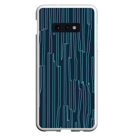 Чехол для Samsung S10E с принтом Стильный узор в Белгороде, Силикон | Область печати: задняя сторона чехла, без боковых панелей | абстрактное | голубое | полоса | полосы | синее | узор | узоры | чёрное | эфемерное