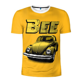 Мужская футболка 3D спортивная с принтом Transformers Bee в Белгороде, 100% полиэстер с улучшенными характеристиками | приталенный силуэт, круглая горловина, широкие плечи, сужается к линии бедра | bumblebee | transformers | автоботы | бамблби | мегатрон | оптимус прайм | роботы | трансформеры