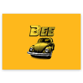 Поздравительная открытка с принтом Transformers Bee в Белгороде, 100% бумага | плотность бумаги 280 г/м2, матовая, на обратной стороне линовка и место для марки
 | Тематика изображения на принте: bumblebee | transformers | автоботы | бамблби | мегатрон | оптимус прайм | роботы | трансформеры