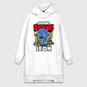 Платье-худи хлопок с принтом BRAWL STARS WEREWOLF LEON в Белгороде,  |  | brawl stars | brawl stars werewolf leon | brawler | leon | werewolf | бравл старз | бравлер | волк | леон | оборотень | оборотень леон