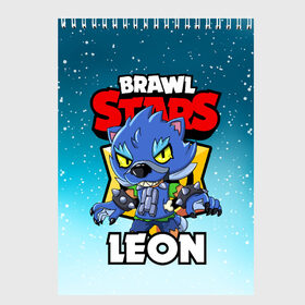 Скетчбук с принтом BRAWL STARS WEREWOLF LEON в Белгороде, 100% бумага
 | 48 листов, плотность листов — 100 г/м2, плотность картонной обложки — 250 г/м2. Листы скреплены сверху удобной пружинной спиралью | brawl stars | brawl stars werewolf leon | brawler | leon | werewolf | бравл старз | бравлер | волк | леон | оборотень | оборотень леон