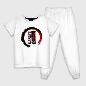 Детская пижама хлопок с принтом Karate Kyokushinkai в Белгороде, 100% хлопок |  брюки и футболка прямого кроя, без карманов, на брюках мягкая резинка на поясе и по низу штанин
 | Тематика изображения на принте: 