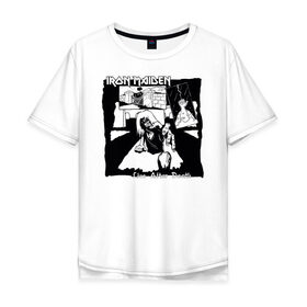 Мужская футболка хлопок Oversize с принтом Iron Maiden Live after Death в Белгороде, 100% хлопок | свободный крой, круглый ворот, “спинка” длиннее передней части | eddie | heavy metal | iron maiden | live after death | metal | rock | метал | рок | тяжёлый метал | эдди