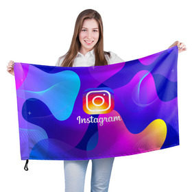 Флаг 3D с принтом Instagram Exclusive в Белгороде, 100% полиэстер | плотность ткани — 95 г/м2, размер — 67 х 109 см. Принт наносится с одной стороны | insta | instagram | instagramm | social | видео | инста | инстаграм | инстаграмм | приложение | социальная сеть | фото