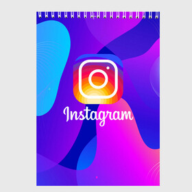 Скетчбук с принтом Instagram Exclusive в Белгороде, 100% бумага
 | 48 листов, плотность листов — 100 г/м2, плотность картонной обложки — 250 г/м2. Листы скреплены сверху удобной пружинной спиралью | insta | instagram | instagramm | social | видео | инста | инстаграм | инстаграмм | приложение | социальная сеть | фото
