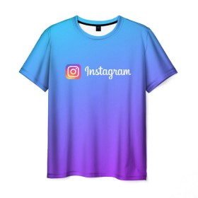 Мужская футболка 3D с принтом INSTAGRAM GRADIENT в Белгороде, 100% полиэфир | прямой крой, круглый вырез горловины, длина до линии бедер | insta | instagram | instagramm | social | видео | инста | инстаграм | инстаграмм | приложение | социальная сеть | фото