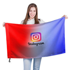 Флаг 3D с принтом INSTAGRAM в Белгороде, 100% полиэстер | плотность ткани — 95 г/м2, размер — 67 х 109 см. Принт наносится с одной стороны | insta | instagram | instagramm | social | видео | инста | инстаграм | инстаграмм | приложение | социальная сеть | фото