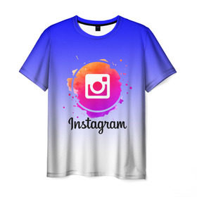 Мужская футболка 3D с принтом INSTAGRAM в Белгороде, 100% полиэфир | прямой крой, круглый вырез горловины, длина до линии бедер | insta | instagram | instagramm | social | видео | инста | инстаграм | инстаграмм | приложение | социальная сеть | фото