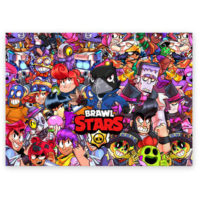 Поздравительная открытка с принтом BRAWL STARS CROW в Белгороде, 100% бумага | плотность бумаги 280 г/м2, матовая, на обратной стороне линовка и место для марки
 | brawl stars | brawl stars все персонажи | crow | leon | leon shark | sally leon | shark | stars | акула | берли | ворон | леон | леон акула | спайк | эль примо