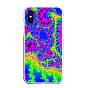 Чехол для iPhone XS Max матовый с принтом NEON&ACID в Белгороде, Силикон | Область печати: задняя сторона чехла, без боковых панелей | Тематика изображения на принте: abstract | abstraction | texture | абстракция | геометрия | иллюзия | обман зрения | оптический узор | текстура