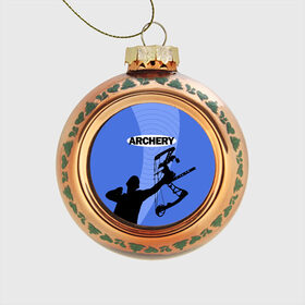 Стеклянный ёлочный шар с принтом Archery в Белгороде, Стекло | Диаметр: 80 мм | archer | archery | bow | bow hunter | bowhunter | лук | лучник | стрельба из лука