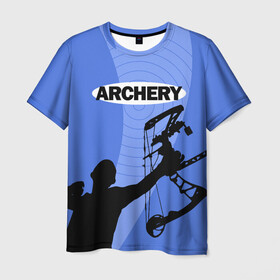 Мужская футболка 3D с принтом Archery в Белгороде, 100% полиэфир | прямой крой, круглый вырез горловины, длина до линии бедер | Тематика изображения на принте: archer | archery | bow | bow hunter | bowhunter | лук | лучник | стрельба из лука