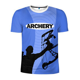 Мужская футболка 3D спортивная с принтом Archery в Белгороде, 100% полиэстер с улучшенными характеристиками | приталенный силуэт, круглая горловина, широкие плечи, сужается к линии бедра | archer | archery | bow | bow hunter | bowhunter | лук | лучник | стрельба из лука